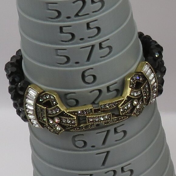 Heidi Daus 3 Piece Art Deco Multi Strand Interchangeable Bracelets Necklace - Picture 9 of 13